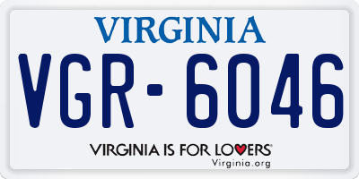 VA license plate VGR6046