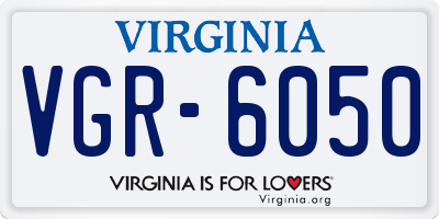 VA license plate VGR6050