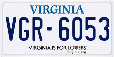 VA license plate VGR6053