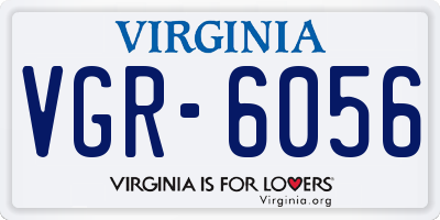 VA license plate VGR6056