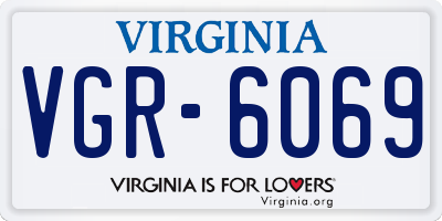 VA license plate VGR6069