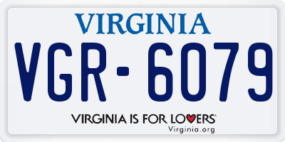 VA license plate VGR6079