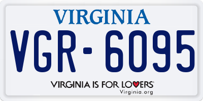 VA license plate VGR6095