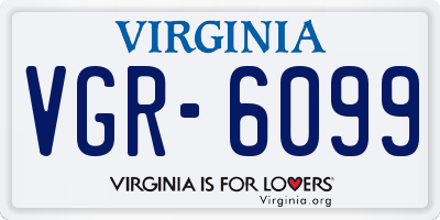 VA license plate VGR6099