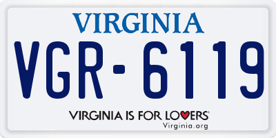 VA license plate VGR6119