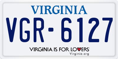 VA license plate VGR6127