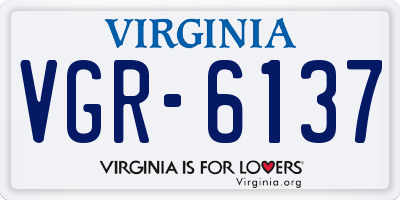 VA license plate VGR6137