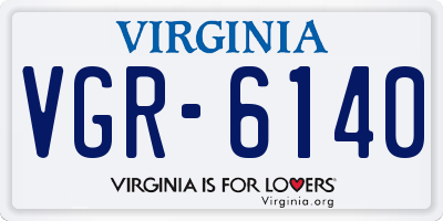 VA license plate VGR6140