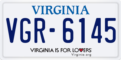 VA license plate VGR6145