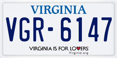 VA license plate VGR6147