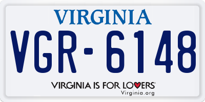VA license plate VGR6148