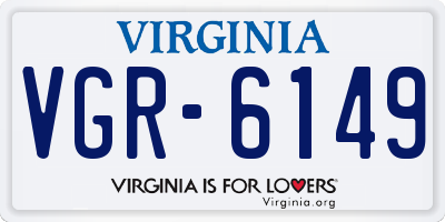 VA license plate VGR6149