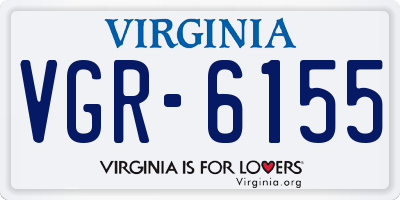 VA license plate VGR6155
