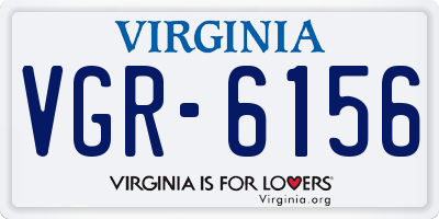 VA license plate VGR6156