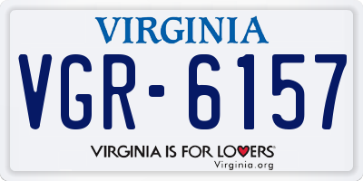 VA license plate VGR6157