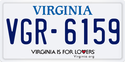 VA license plate VGR6159
