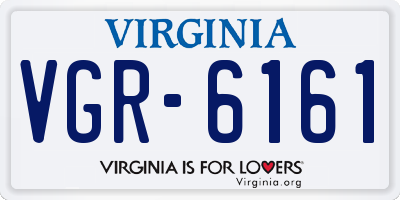 VA license plate VGR6161