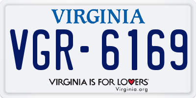 VA license plate VGR6169