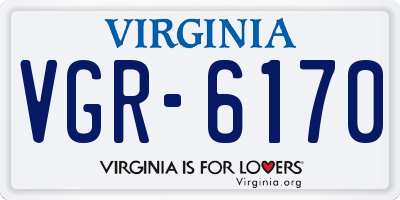 VA license plate VGR6170
