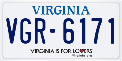 VA license plate VGR6171