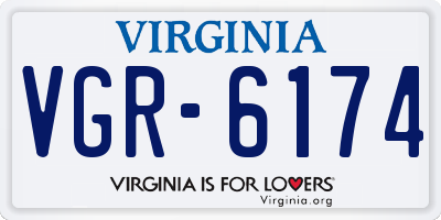VA license plate VGR6174