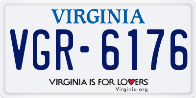 VA license plate VGR6176