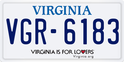 VA license plate VGR6183
