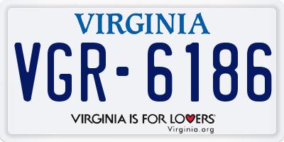 VA license plate VGR6186
