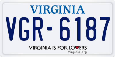 VA license plate VGR6187