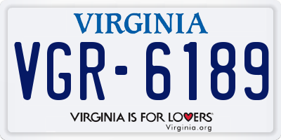 VA license plate VGR6189