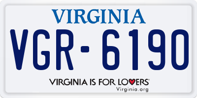 VA license plate VGR6190