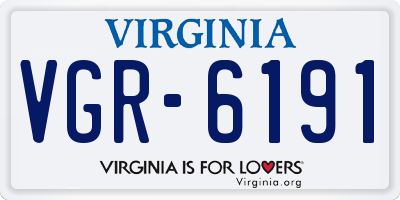 VA license plate VGR6191