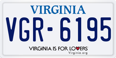 VA license plate VGR6195