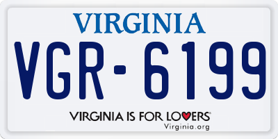 VA license plate VGR6199