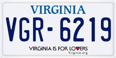 VA license plate VGR6219