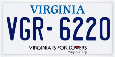 VA license plate VGR6220