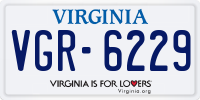 VA license plate VGR6229