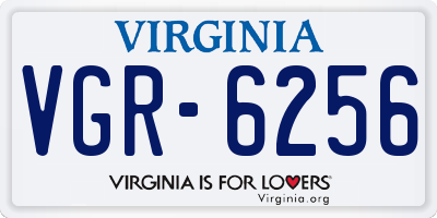 VA license plate VGR6256