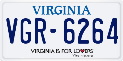 VA license plate VGR6264