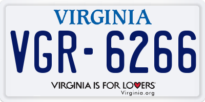 VA license plate VGR6266