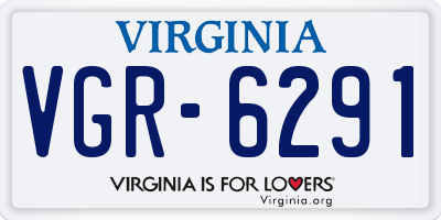 VA license plate VGR6291