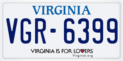 VA license plate VGR6399