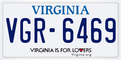 VA license plate VGR6469