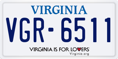 VA license plate VGR6511