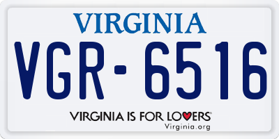 VA license plate VGR6516