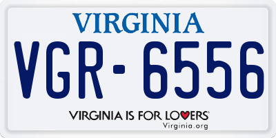 VA license plate VGR6556