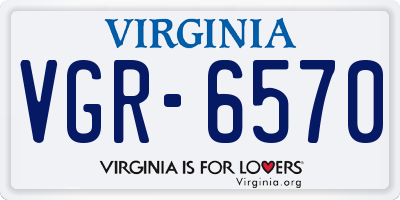 VA license plate VGR6570