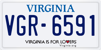VA license plate VGR6591