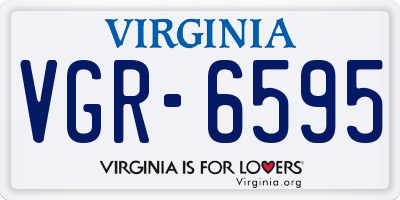 VA license plate VGR6595