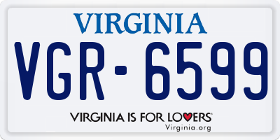 VA license plate VGR6599